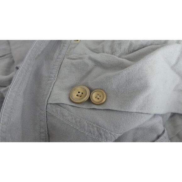 Y2K Armani Exchange Jogger Pants Women's 10 Khaki Linen Blend Cinch Ankle - Picture 6 of 12